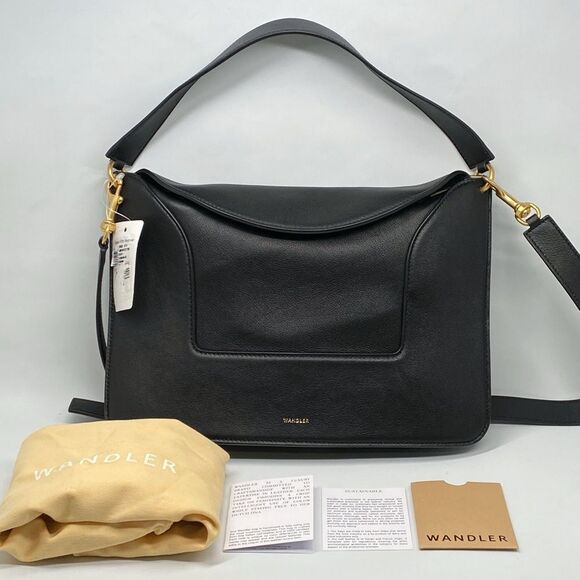 WANDLER Penelope Leather Shoulder Bag - Picture 4 of 14